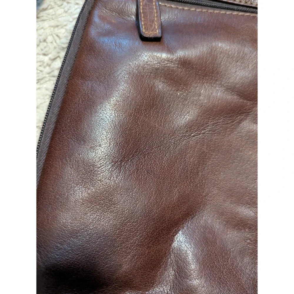Jack Georges Voyager Convertible Backpack Crossbody Bag Brown Leather 12